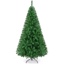 Unlit Artificial Christmas Tree with Foldable Stand and PVC Tips