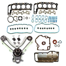 Head Gasket Set Timing Chain Set Oil Pan Gasket For 02 Dodge Ram 1500 4.7L SOHC