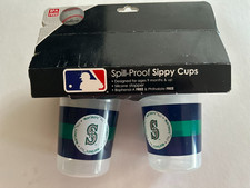 Seattle Mariners Spill Proof Sippy Cups 2 Pack MLB NIB Baby Fanatic