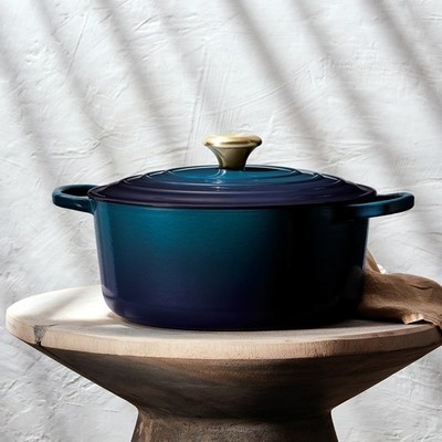 Le Creuset Signature Cocotte 20cm 2.75Qt Agave Black Matte Enamel 