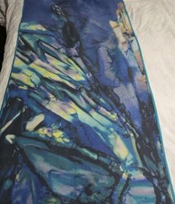 Manduka Yogitoes Skidless Hot Yoga Mat Towel Blue Watercolor