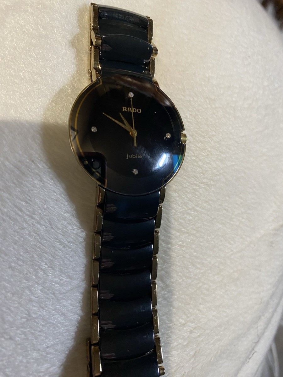 Rado Diastar Jubile Black ceramic Diamond Quart Watch 129.030.3 | eBay