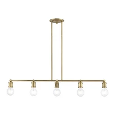 Livex Lighting - Lansdale - 5 Light Large Linear Chandelier In Transitional