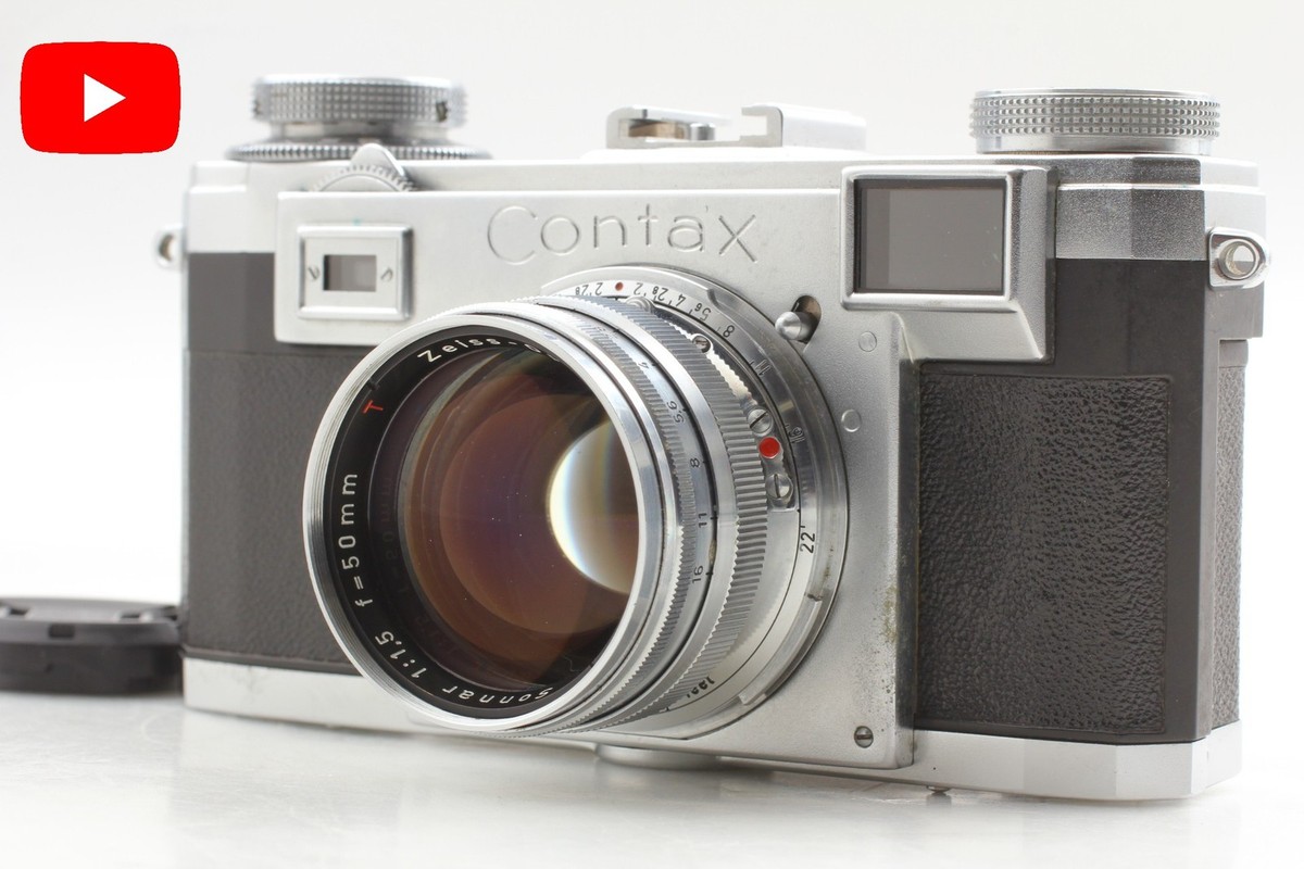 N MINT] ZEISS Contax IIa Film Camera Sonnar RED T 50mm f1.5