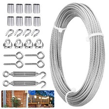 15M Wire Trellis Tension System Plant Climbing Training Garden Wire Rope Kit