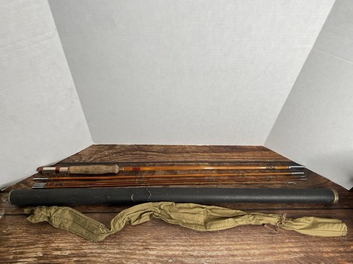 Vintage 3 Piece Golden Compac Fly Rod 8 1/2' W/extra Tips - Picture 1 of 4