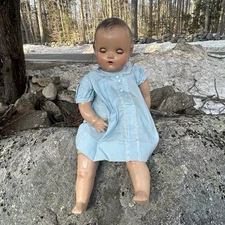 1920's E.I.H Co A Horsmans Doll Composition Baby Sleepy Gender Neutral