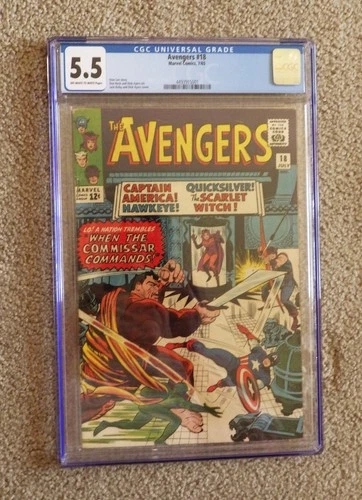 The Avengers #18 CGC Graded 5.5 Captain America Hawkeye Comic Book