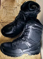 Women's Nortiv8 Trooper Tactical Work Boots w/ Toe Cap & Side Zip Black Size 6.5