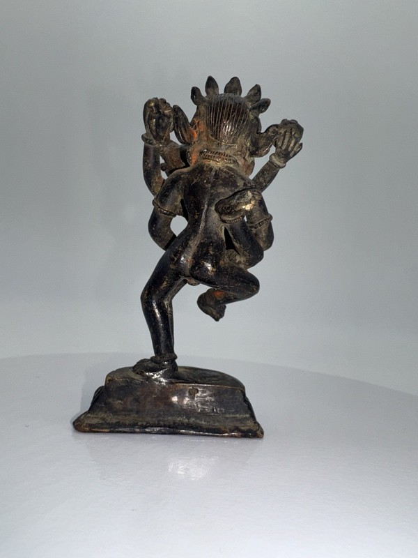 Antique Chakrasamvara Wrathful Protector Copper Statue Tibetan Nepal