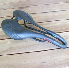 Selle SMP F20Csi Saddle Black Leather ergonomic road bike cutout seat 7x7 rails