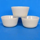 3 VTG Anchor Hocking Fire King milk glass custard cups Ramekin