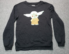 Star Wars baby Yoda long sleeve black sweater boys size small