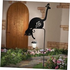 Cat Solar Lights Outdoor Garden Garden Statue,s Outdoor Decorations Black Cat
