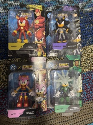 DC X SONIC Hedgehog 4 set Sonic Shadow Action Figures Jakks Pacific 5  figures 