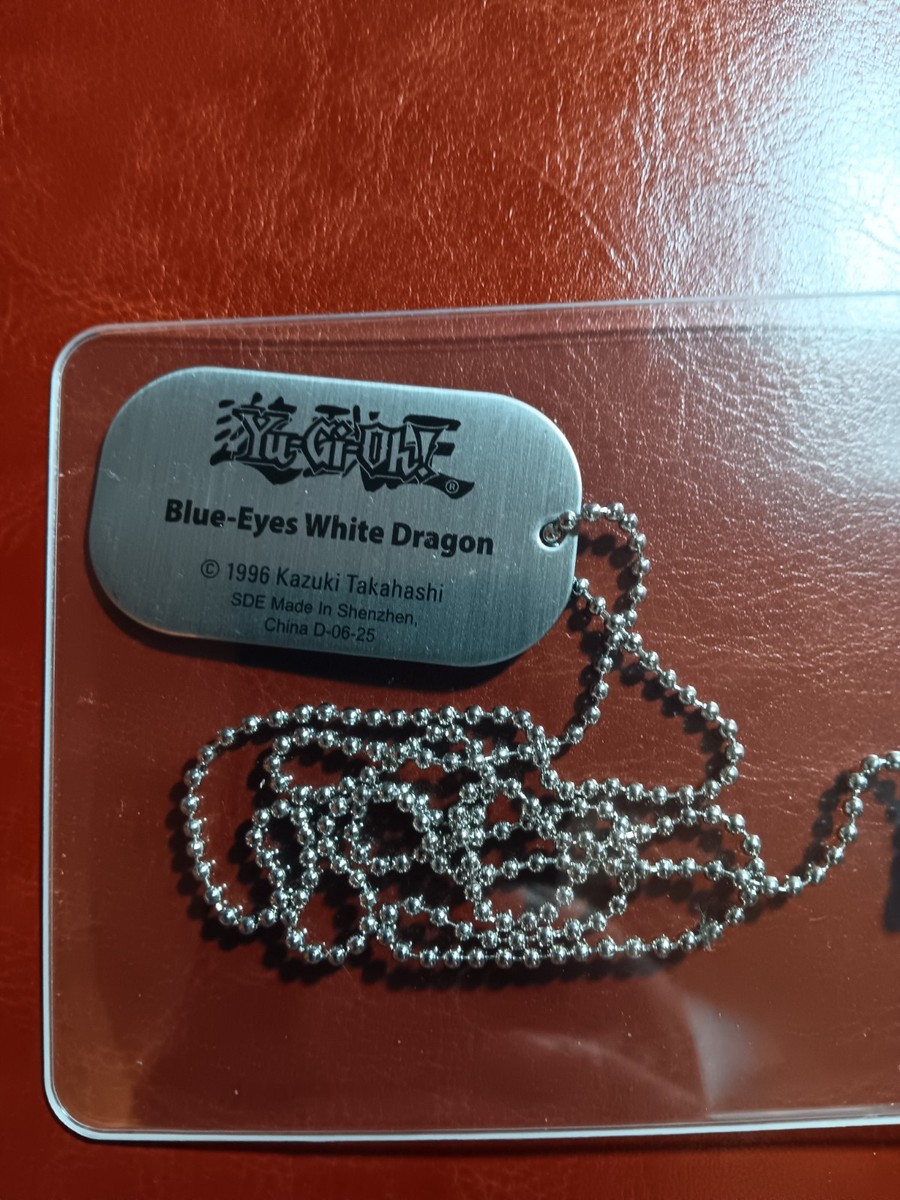 Yu-Gi-Oh! Blue-Eyes White Dragon Metal Dog Tag Necklace Anime
