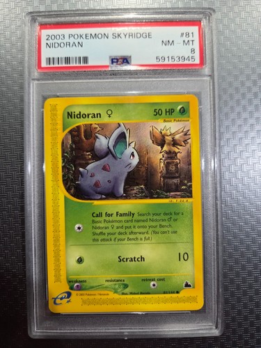 Nidoran ♀ graded PSA 8 for sale on eBay