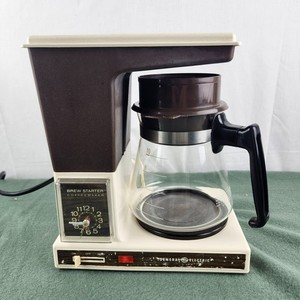 Vintage General Electric 10 Cup Brew Starter Coffee Maker Auto Drip