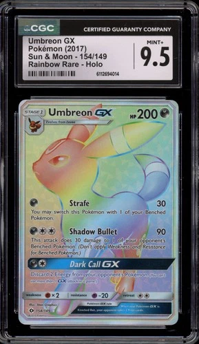 Pokemon Umbreon GX Sun & Moon Secret Rare #154 CGC 9.5
