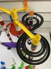 Marble Run Game 213 Piece Set Building Toy Tubes Bridges Funnels Ramps & More