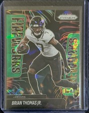 2025 Panini Prizm Fireworks - Brian Thomas Jr. #14 Green Ice Prizm Jaguars SP