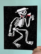 Social Distortion Iron On Patch Skeleton White Red Black Embroidered Punk
