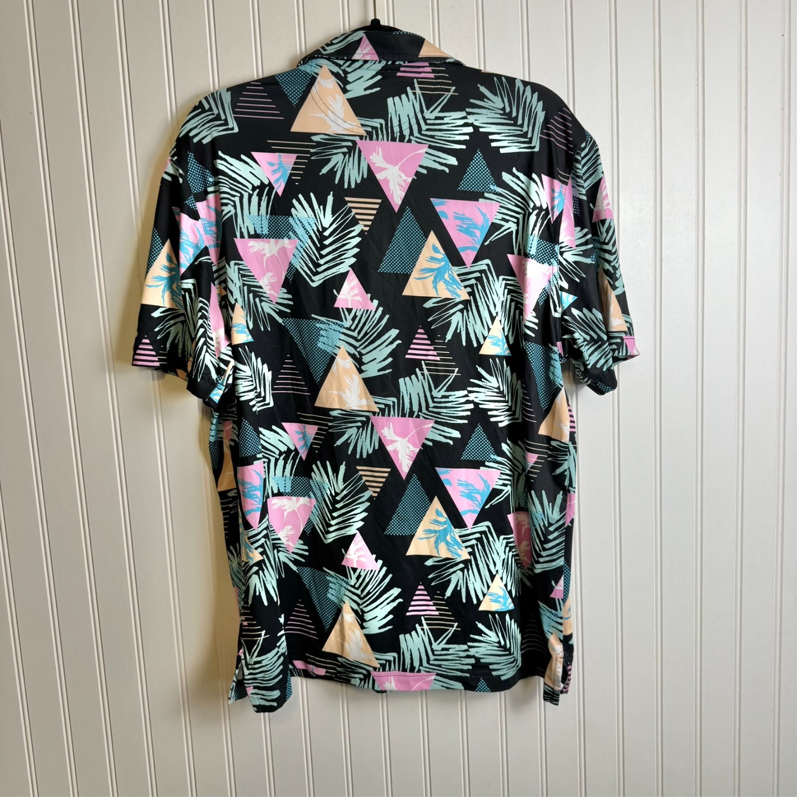 Chubbies Black Patterned Performance Polo Men's M… - image 4