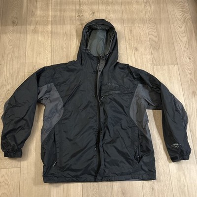 Columbia Rain Jacket Mens XL Black Watertight II Omni Tech Waterproof Hooded
