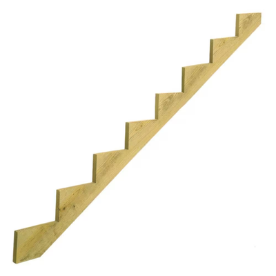 #ad 8 Step Ground Contact Pressure Treated Pine Stair Stringer $124.12