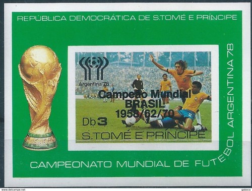 11827 Sao Tome & Principe Sport Football Soccer World Cup Champion Set of 7 Impe - Picture 6 of 8