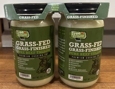 2 Pack Pure Beef Tallow -Grass-Fed-Finished Gluten Free Cooking Oil - Free Graze