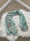 Teal Multicolor Women’s Scarf Floral Design One Size — photo 2