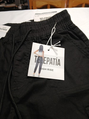 Telepatia Women's Cargo Jogger Pants Size 5/27 High Rise Black New with Tags - Picture 2 of 9