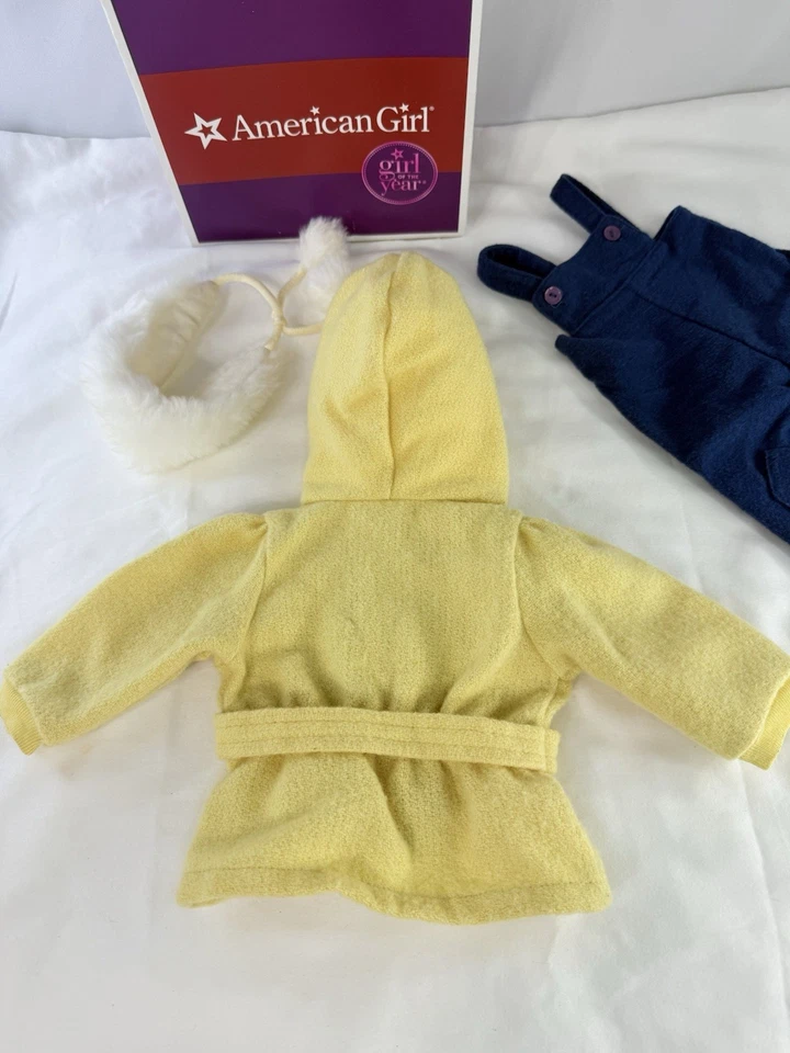 American Girl Doll Emily Bennet Snowsuit Outfit Yellow Jacket Coat Pants.#1 - Image 4 of 4