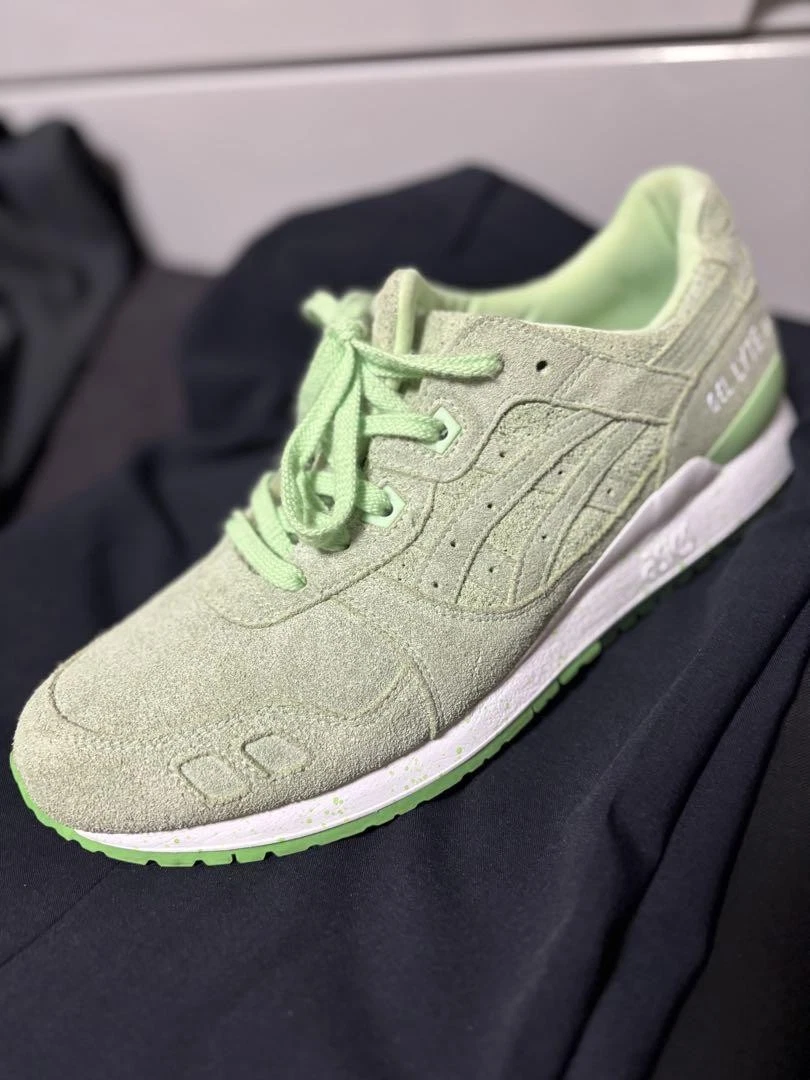 Sneakers Asics Gel Lyte III uomo US 11 5 pelle verde ottime usate
