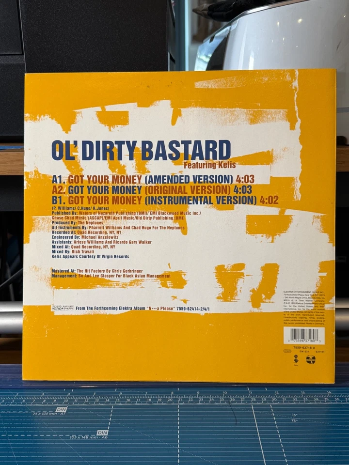 Ol’ Dirty Bastard Got Your Money ft Kelis 12" OG Neptunes ODB Wu-Tang Hip Hop - Image 2 of 4