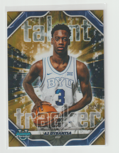 2025/26 Bowman Chrome Uni.-AJ Dybantsa Gold Talent Tracker /50-BYU