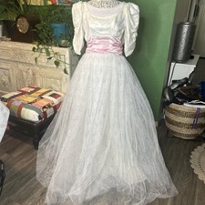 Vtg Jessica McClintock Bridal Gown Cottage Or Bridgerton Vibes-S/XS