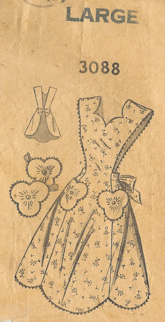 1940s Vintage Sewing Pattern APRON B36"-38" LARGE (R217)