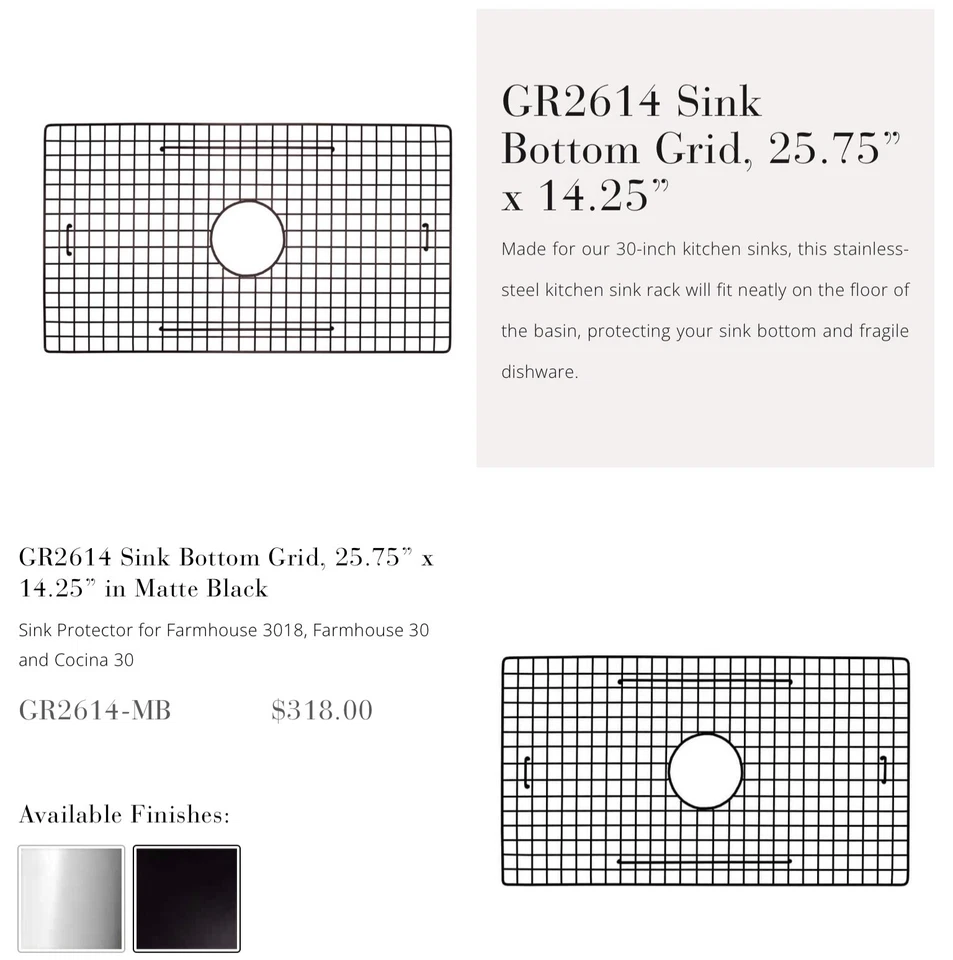 "Protector de fregadero de rejilla inferior Native Trails para fregadero de 30""" Foto 3 de 3