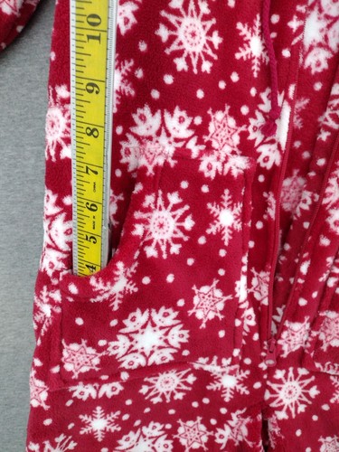 Alexander Del Rossa Women's Fleece One Piece One Zee Pajamas Footed Red/White S - 第 14/24 張圖片