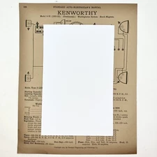 Vtg 1920-21 6-55 Kenworthy & 1919-20 25 Maxwell Standard Auto Electrician Manual