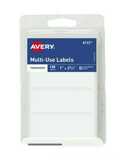 2 Packs of Avery Multi-Use Permanent Labels, 6113, 1" x 2-3/4" 128 CT, 256 Total - Picture 4 of 6