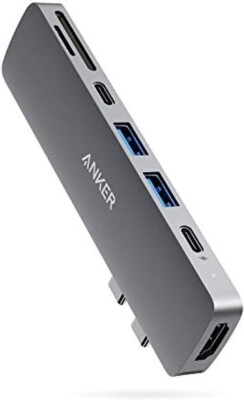 Anker Powerexpand 7 in 2 Direct USB C Hub - Silber, 100W