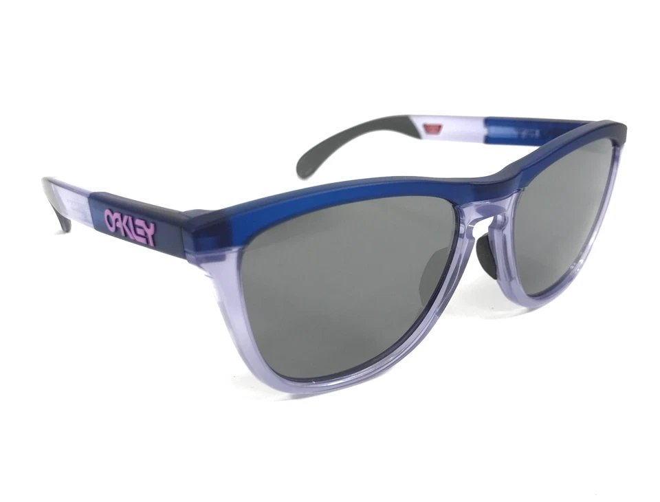 Oakley Sunglasses Frogskins Range OO9284-1655 Matte Transp Blue with Prizm Black - Image 3 of 4