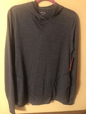 BCG Hoodie Women  s L Charcoal Grey Activewear Turbo Melange LS Pullover-NWT