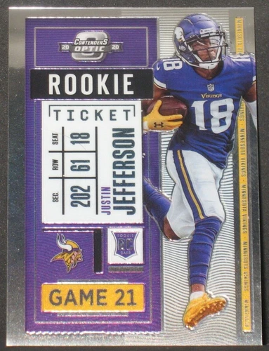 Justin Jefferson 2020 Panini Optic Contenders Rookie #86 Minnesota Vikings RC