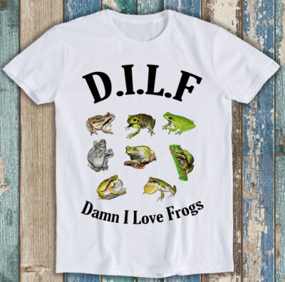 T-Shirt Froschliebhaber DILF Mann ich liebe Frösche lustig cool Meme Geschenk M1414