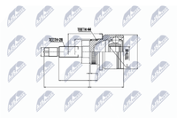 Nty NPZ-MZ-040 Gelenksatz, Antriebswelle FüR Ford, Mazda