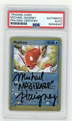 PSA Signed Micheal Haigney Magikarp 60/97 Dragon Non-Holo 2003 E